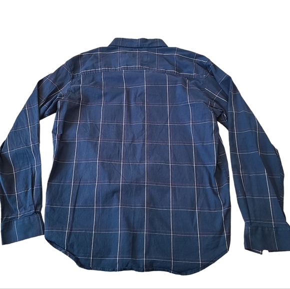 Columbia Blue Plaid Button Down Shirt Long Sleeve Front Pocket Men's Size large - Picture 2 of 4